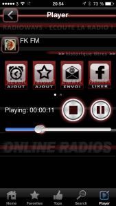 Radioways app for iPhone