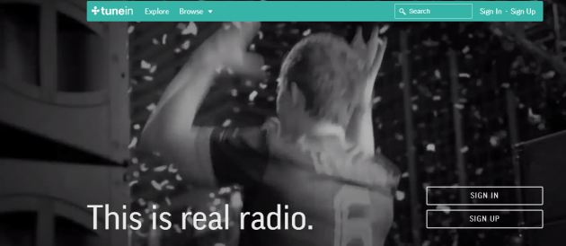TuneIn Website